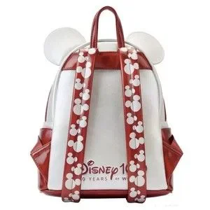 Loungefly Disney100 Platinum Mickey Mouse Cosplay Mini Backpack IN HAND Loungefly Disney100 Platinum Mickey Mouse Cosplay Mini  main image 3